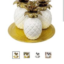 4pc Pineapples with Tray Kitchen Decor