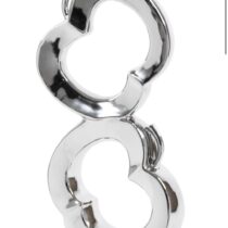 Silver Double Ring Abstract Sculpture