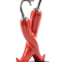 2pc Red Chili Peppers Standing Sculpture